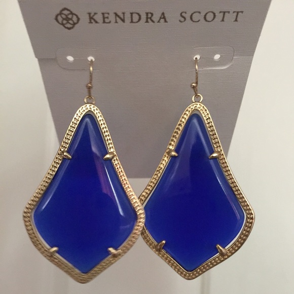Kendra Scott Cobalt Blue earrings. Never Worn