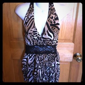 Leopard print halter top