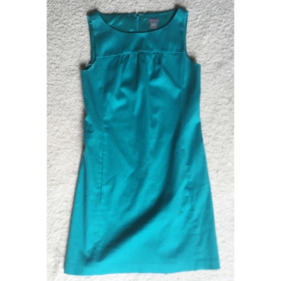 Ann Taylor teal shift dress.