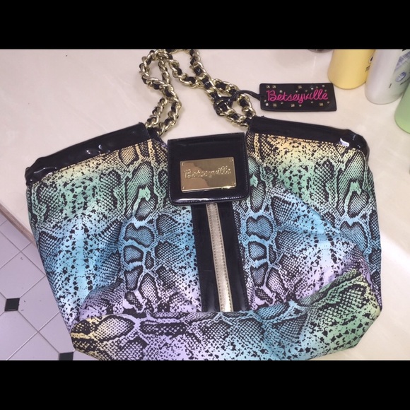 Betsey Johnson Multi-Color Large Tote Purse
