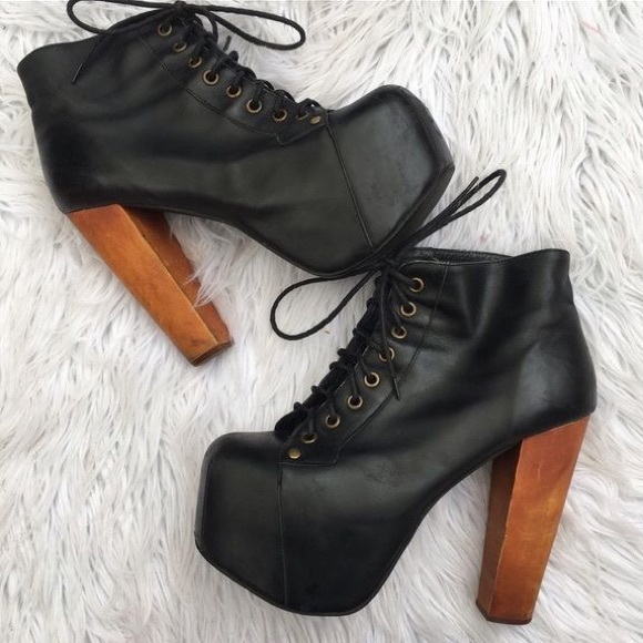 Black Leather Jeffrey Campbell Litas