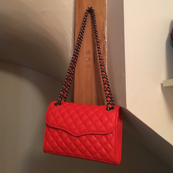 Red/orange mini Love bag by Rebecca Minkoff