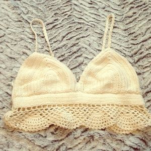 Bralette style crochet crop top
