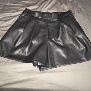 Leather shorts