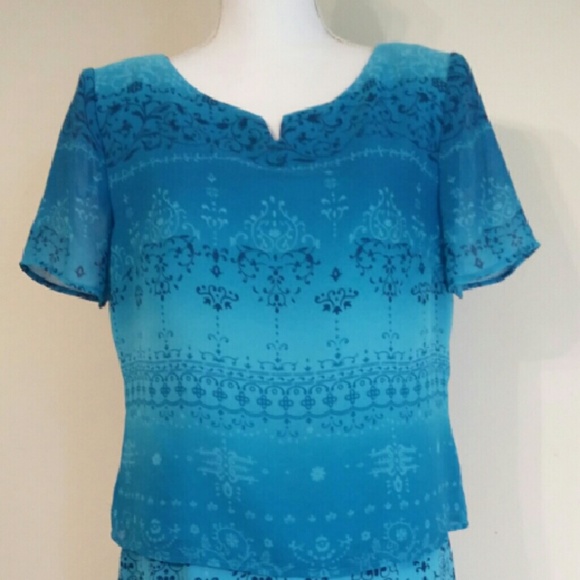 Price lowered $18 Blue 2 piece top &  skirt