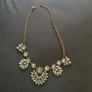 Gold and gray statement necklace