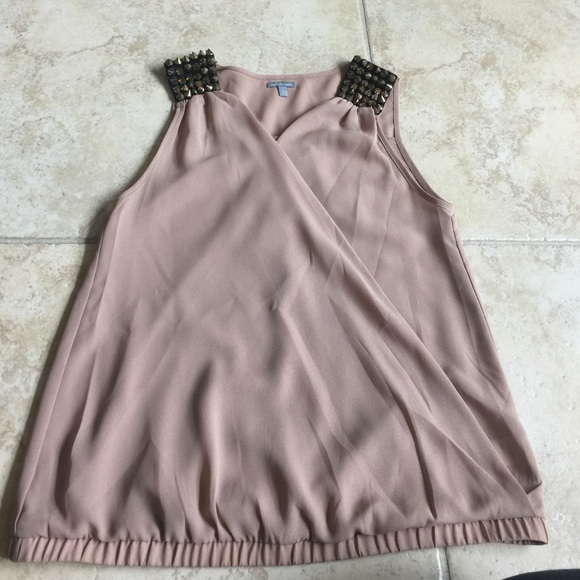 Tan studded Charlotte Russe blouse