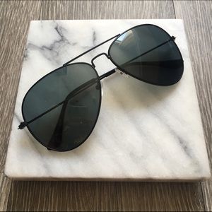 All black Aviators