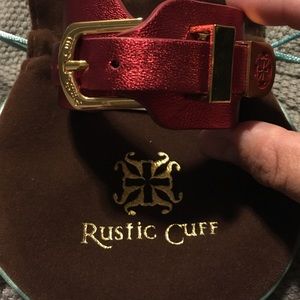 Metallic red Guiana rustic cuff