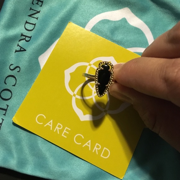 Kendra Scott sky ring black and gold