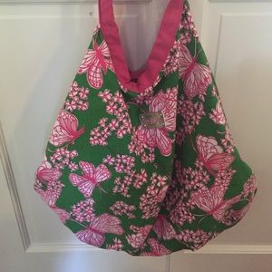 Lilly Pulitzer hobo bag butterflies