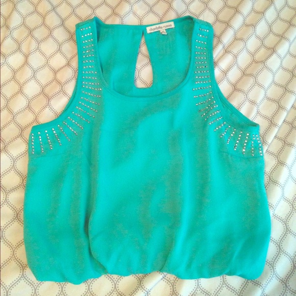 Charlotte Russe mint crop top XS. Like new.