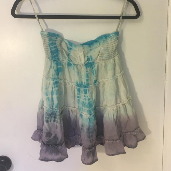 FREE PEOPLE- Tie Dye Strapless Top