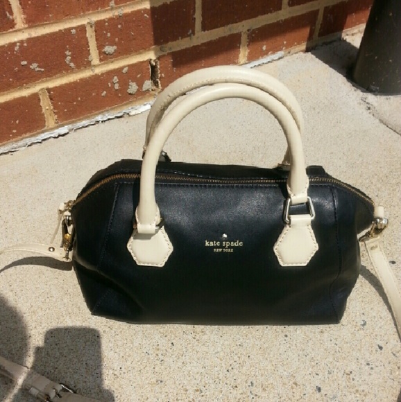 Kate Spade black leather satchel