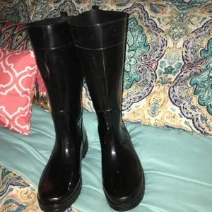 Jet Black Rain Boots
