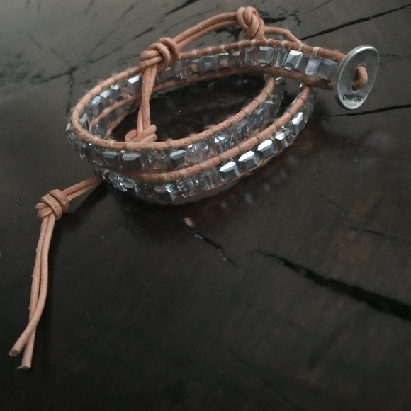 Sale Chan Luu Quartz Crystal Leather Wrap Bracelet - Picture 3 of 4