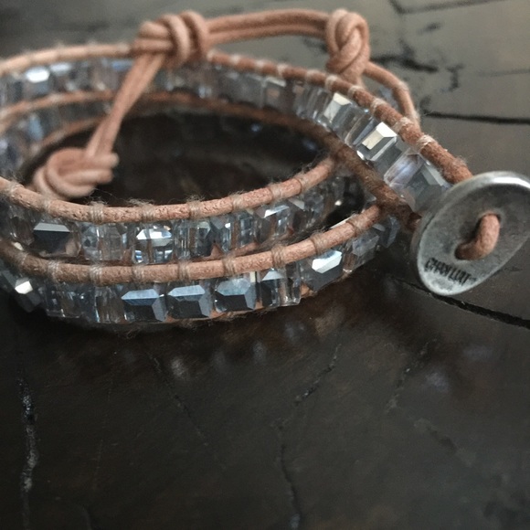 Sale Chan Luu Quartz Crystal Leather Wrap Bracelet - Picture 4 of 4