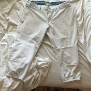 White under armour softball pants