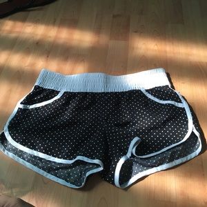 Super cute black and white polka dot shorts!