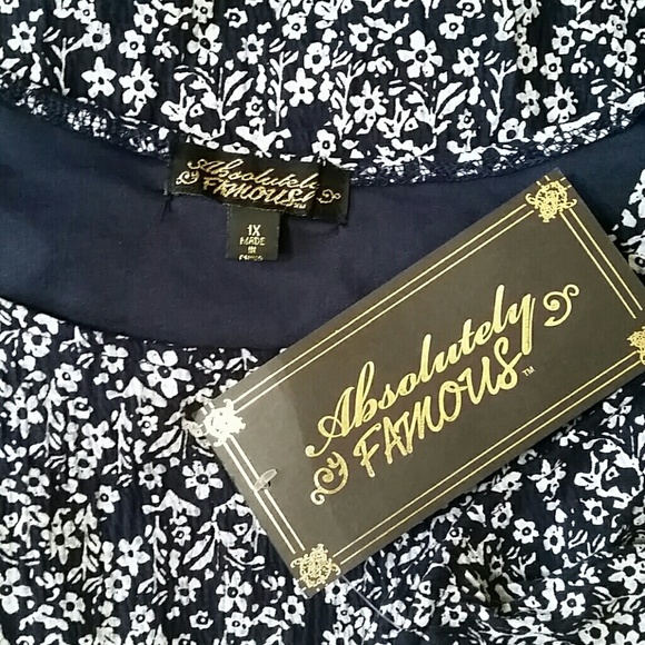 NWT Plus Size Floral 3 Tiered Top Size 1X - Picture 4 of 4