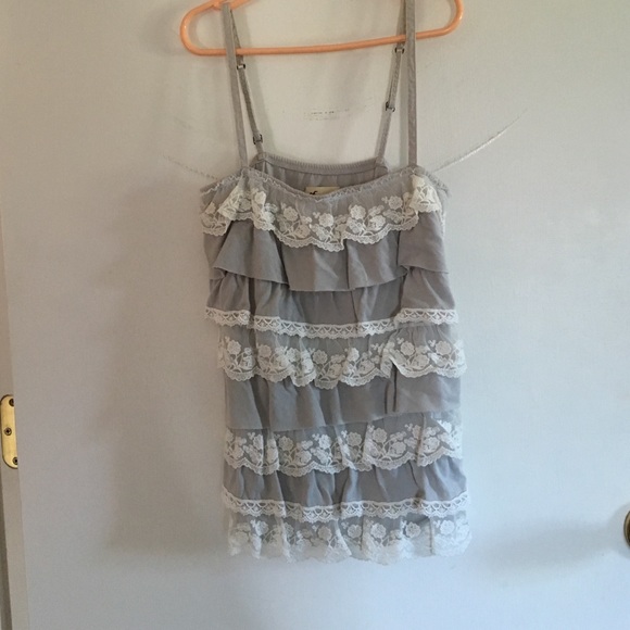 White and grey tank top