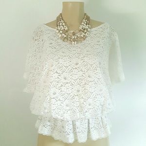 White Lace Gianni Bini Top