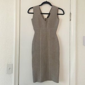 BCBG Gold/Silver Shimmer Cocktail Dress