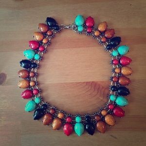 Colorful stone necklace