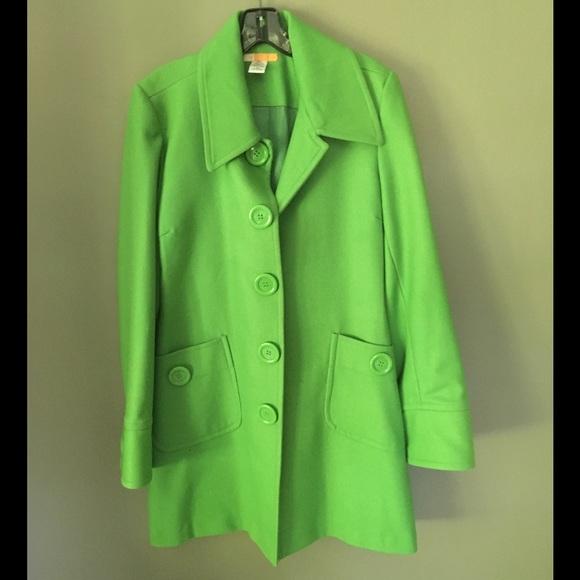 Green Wool Pea Coat