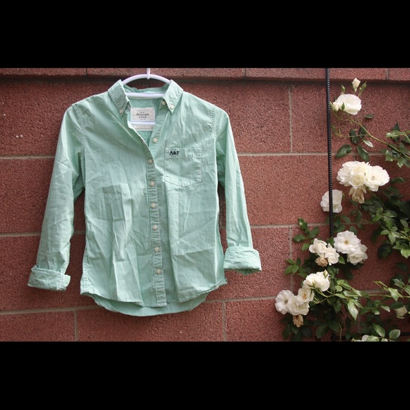 Mint and white striped top