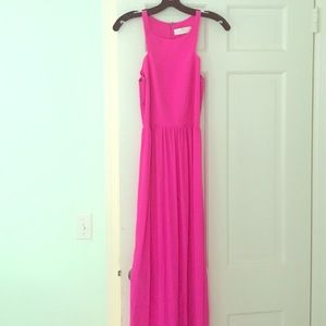 Pink silk maxi by Amanda Uprichard
