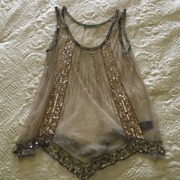 Gorgeous, romantic beaded tank.