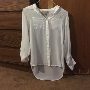 Sheer white blouse