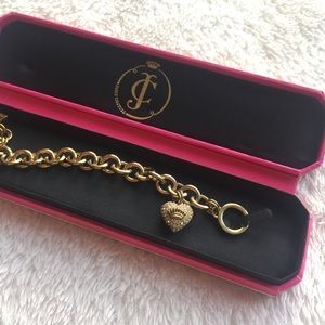 Juicy Couture gold pave link bracelet