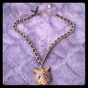 Betsy Johnson tiger necklace