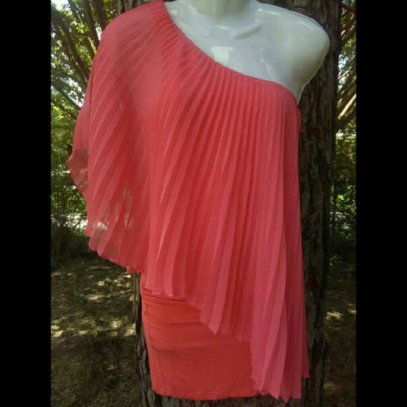 Misope One shoulder flutter sleeve dresssize small