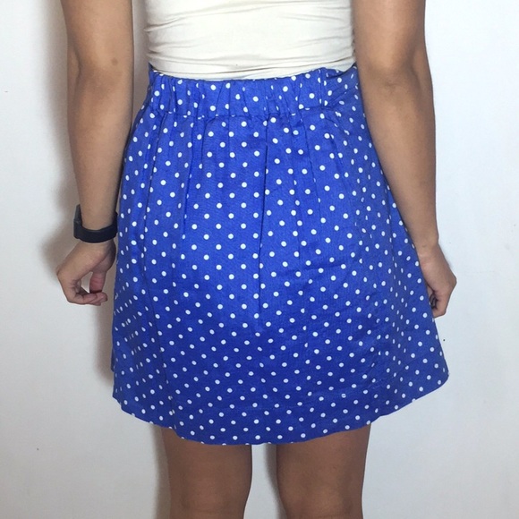J. Crew Polka Dot Boardwalk Linen Skirt - Picture 3 of 4
