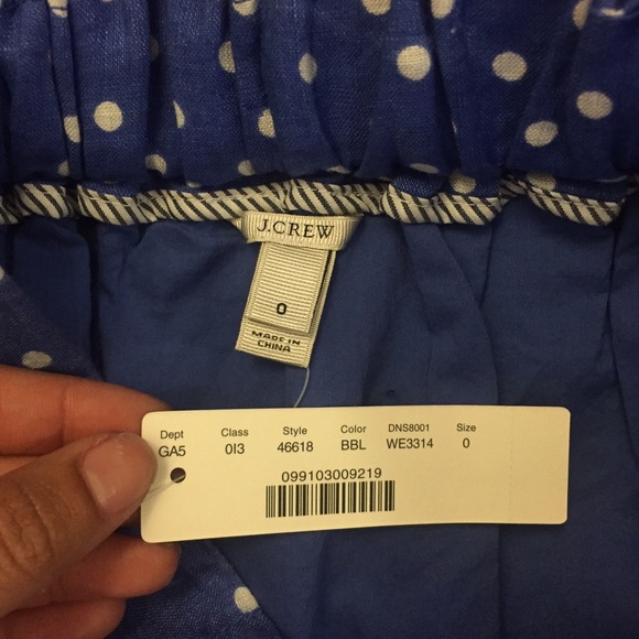 J. Crew Polka Dot Boardwalk Linen Skirt - Picture 4 of 4