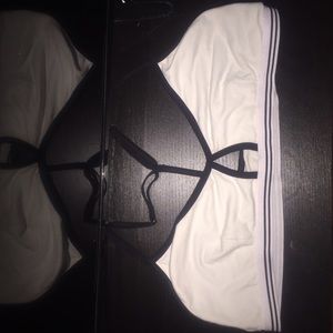 razorback black and white bralette