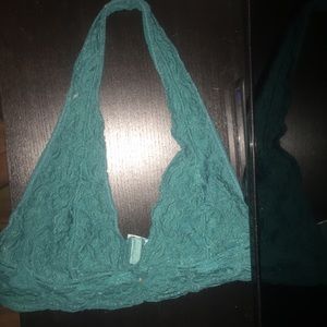 teal halter neck bralette