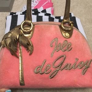 Juicy couture pink terry bowler bag Juicy couture pink terry bowler bag
