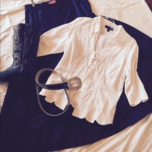 Dark Denim Gored Skirt