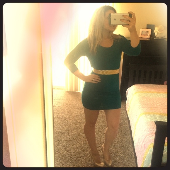 F21 Dresses & Skirts - F21 turquoise green jewel tone tunic/mini dress.