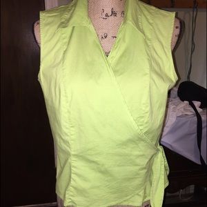 Wrap Style Sleeveless Top