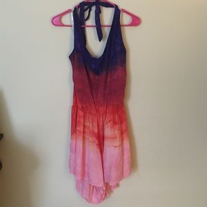Tie dye halter romper