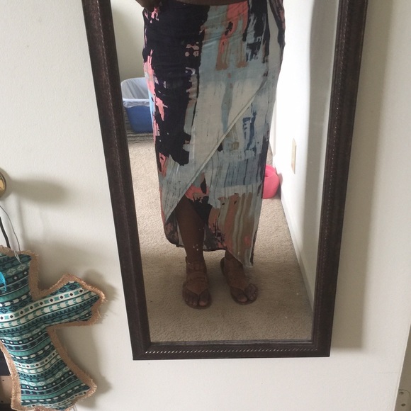 Like New- Hi Lo tie Dye Maxi Skirt