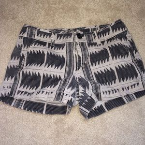 Black and white shorts