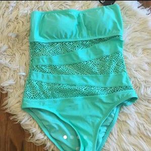 Cute Lacy Cutout Strappy Swim Suit