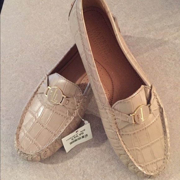 Ralph Lauren neutral color flats.