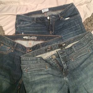 3 pairs crop jeans. Various Brands. Like new!
